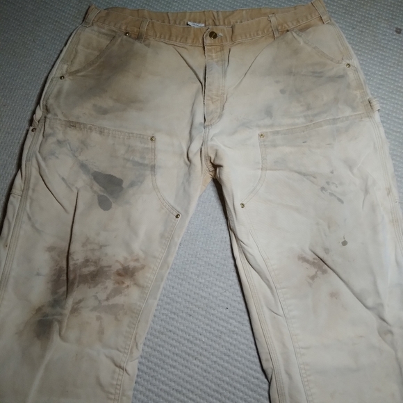 Vintage Carhartt Jean's Work Worn Union Made In USA Sz 42 Double Knee - Picture 4 of 14